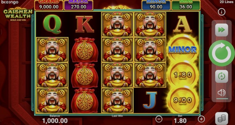 Играть Caishen Wealth от Booongo в казино 1Win
