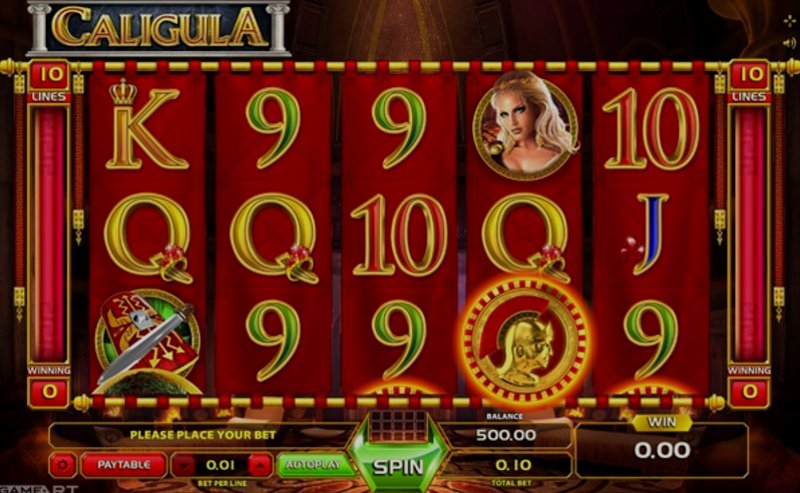 Играть Caligula от Gameart в казино 1Win