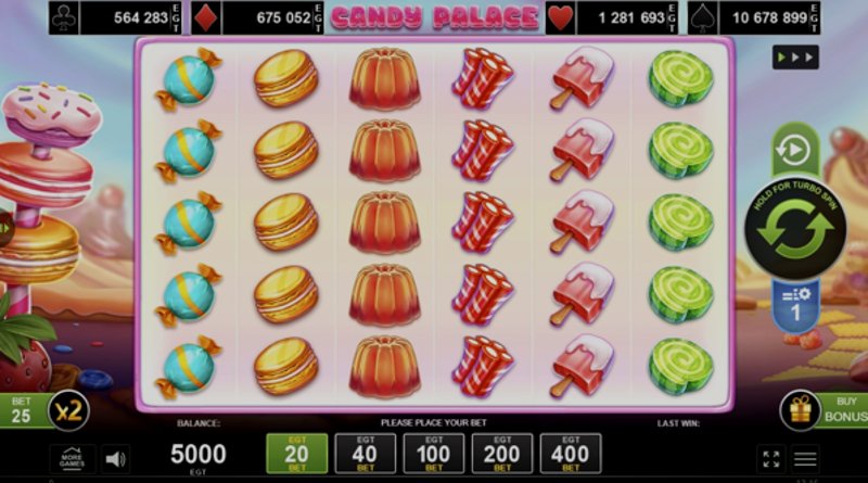Играть Candy Palace от Amusnet Interactive в казино 1Win