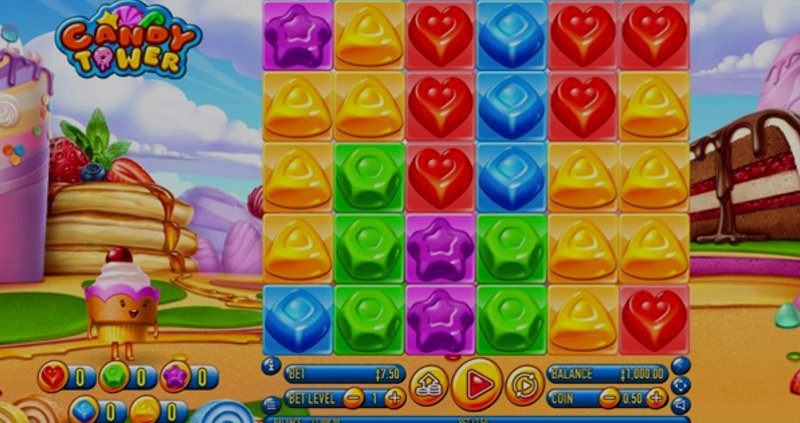 Играть Candy Tower от Habanero в казино 1Win