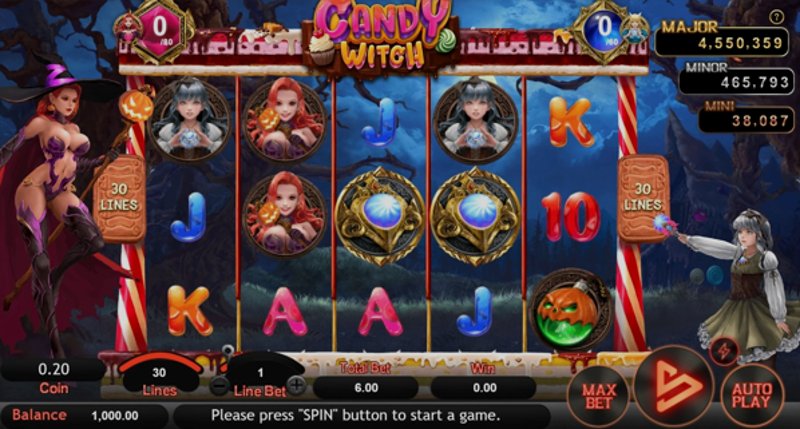 Играть Candy Witch от Simpleplay в казино 1Win