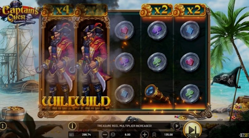 Играть Treasure Island от Quickspin в казино 1Win