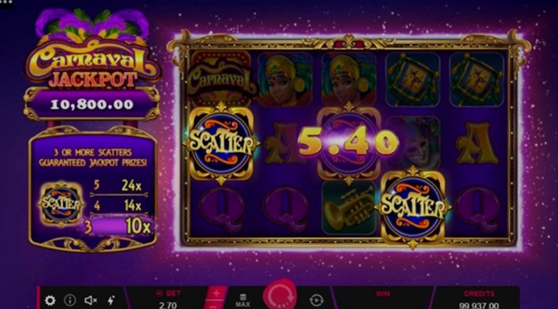 Играть Carnaval от Microgaming в казино 1Win