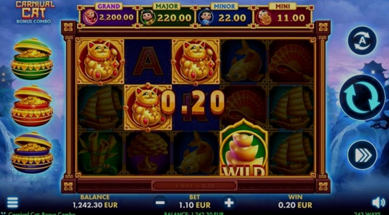Играть Carnival Cat: Bonus Combo от Netgame в казино 1Win
