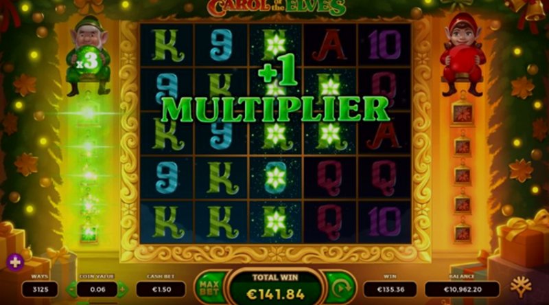 Играть Carol Of The Elves от Yggdrasil в казино 1Win