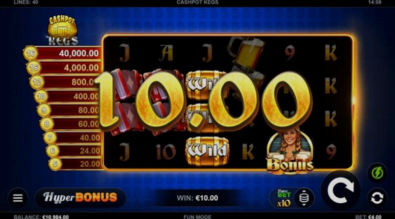 Играть Cashpot Kegs от Kalamba в казино 1Win