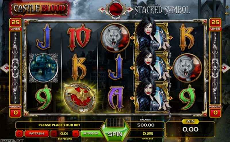 Играть Castle Blood от Gameart в казино 1Win