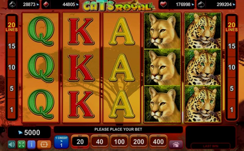 Играть Cats Royal от Amusnet Interactive в казино 1Win