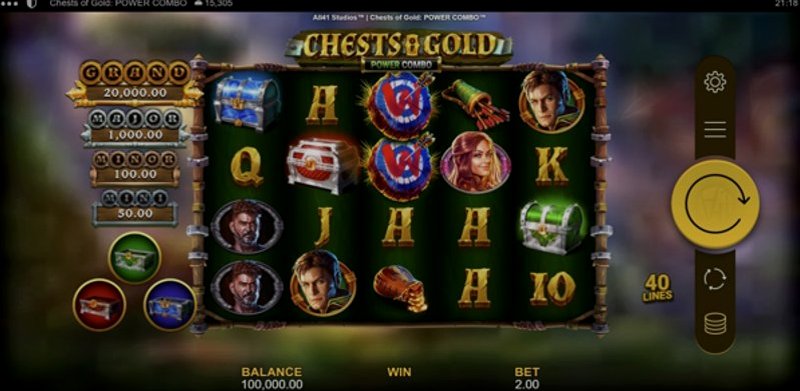 Играть Chests of Gold: POWER COMBO от Games Global в казино 1Win