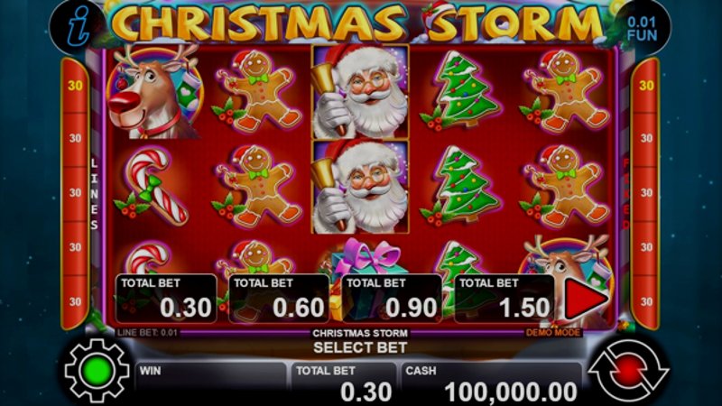 Играть Christmas Storm от Ct Interactive в казино 1Win