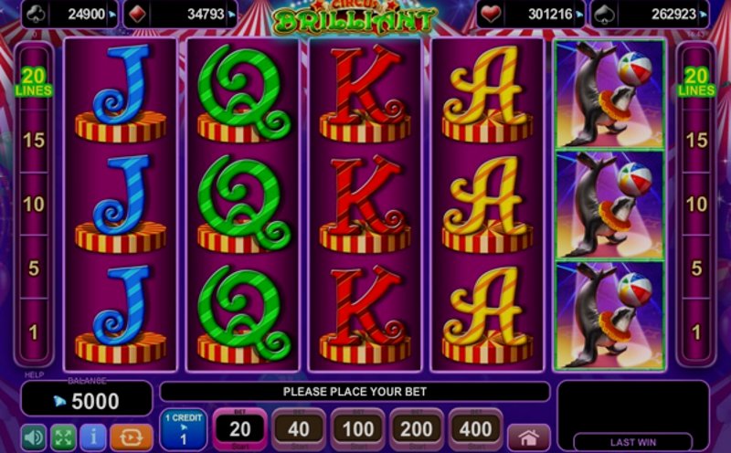 Играть Circus Brilliant от Amusnet Interactive в казино 1Win