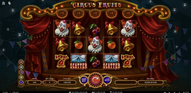 Играть Circus Fruits от Truelab в казино 1Win