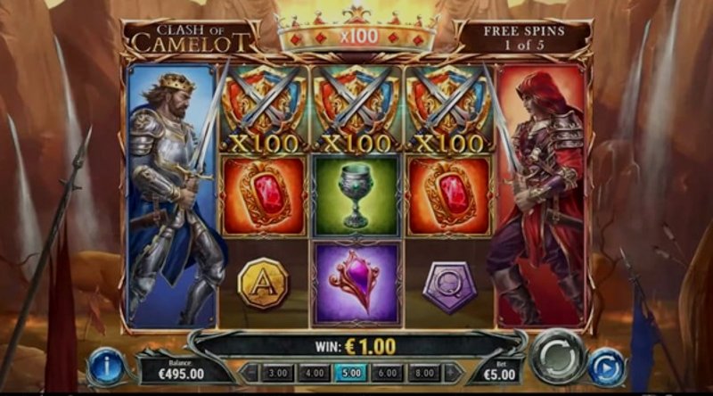 Играть Clash of Camelot от Playn Go в казино 1Win