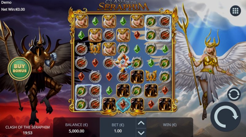Играть Clash of the Seraphim от Bluehorn в казино 1Win