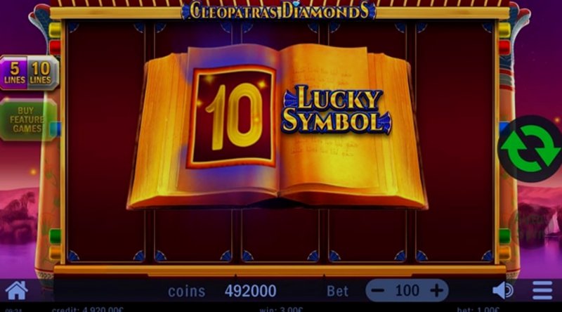 Играть Cleopatras Diamonds от Swintt в казино 1Win