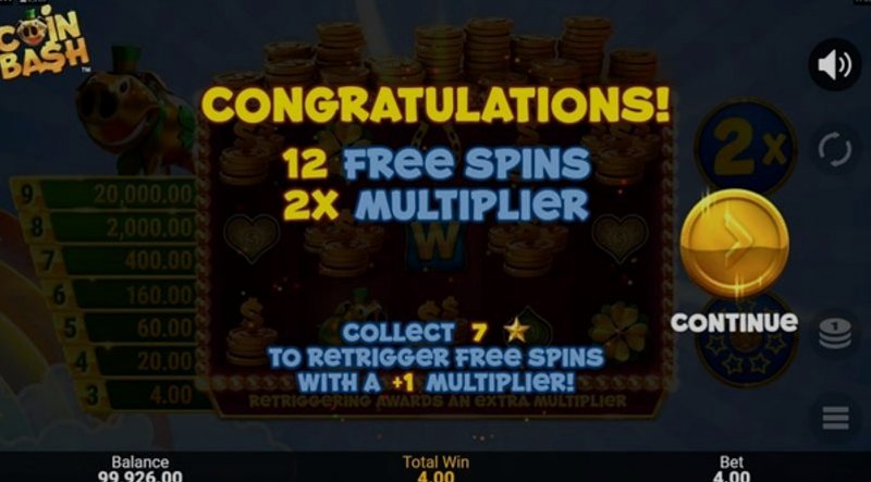 Играть Coin Bash от Games Global в казино 1Win