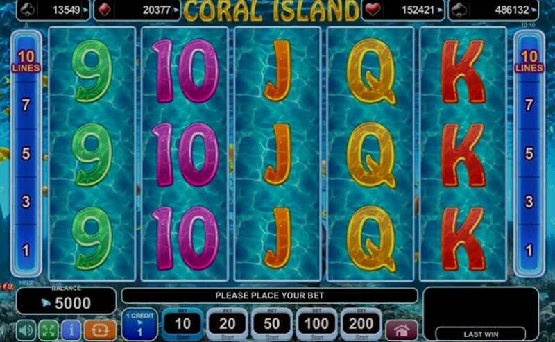 Играть Coral Island от Amusnet Interactive в казино 1Win
