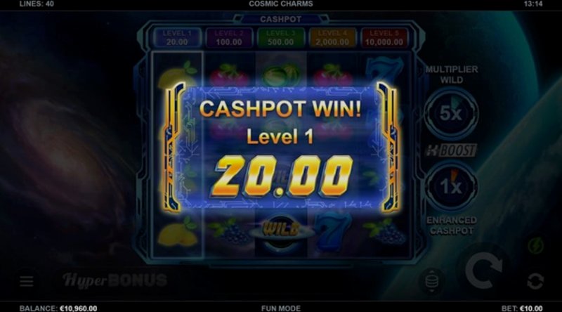 Играть Cosmic Charms от Kalamba в казино 1Win