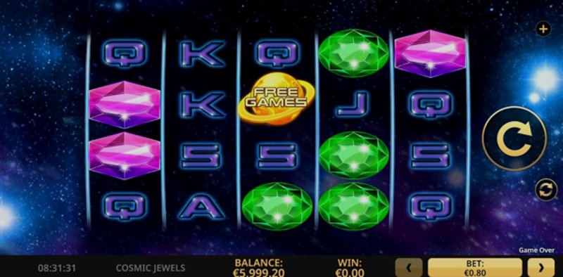 Играть Cosmic Jewels от High5 в казино 1Win
