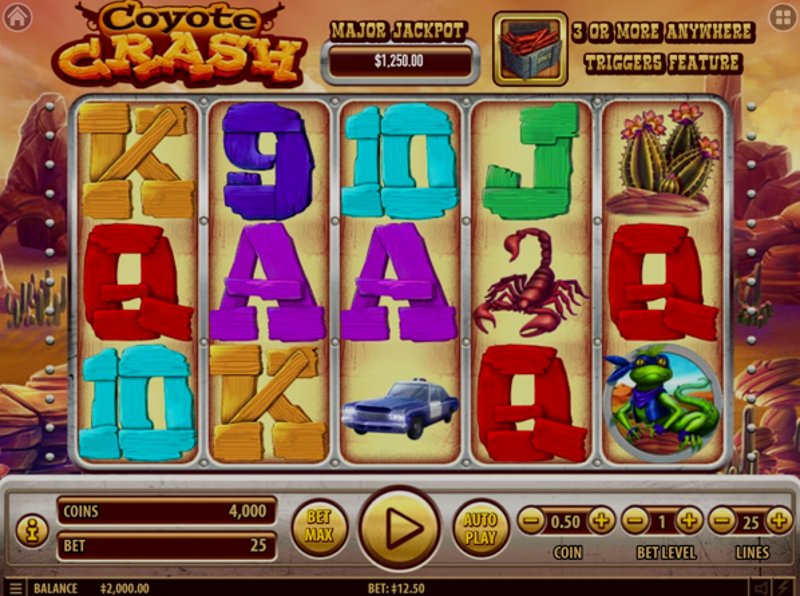 Играть Coyote Crash от Habanero в казино 1Win