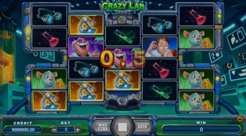 Играть Crazy Lab от Caleta в казино 1Win