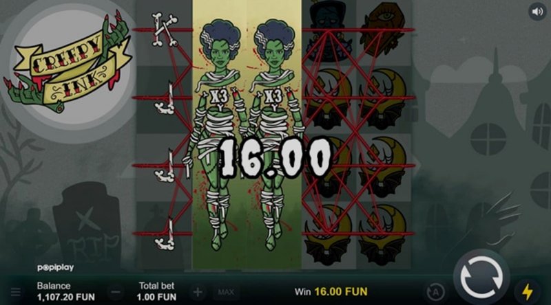Играть Creepy Ink от Popiplay в казино 1Win