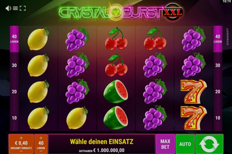 Играть Crystal Burst XXL от Gamomat в казино 1Win