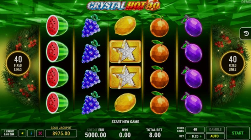Играть Crystal Hot 40 Christmas от Fazi в казино 1Win