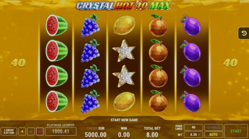 Играть Crystal Hot 40 Max от Fazi в казино 1Win