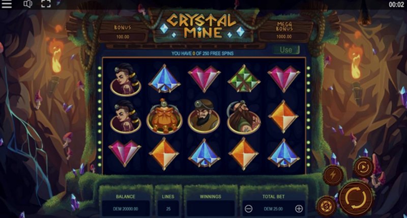 Играть Crystal Mine от Mancala Gaming в казино 1Win
