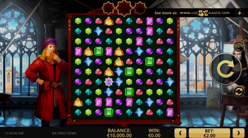 Играть Da Vinci Gems от High5 в казино 1Win
