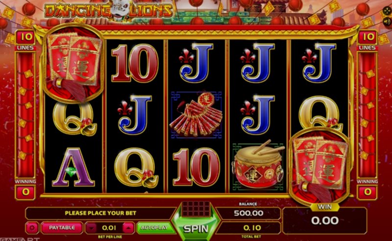 Играть Dancing Lions от Gameart в казино 1Win