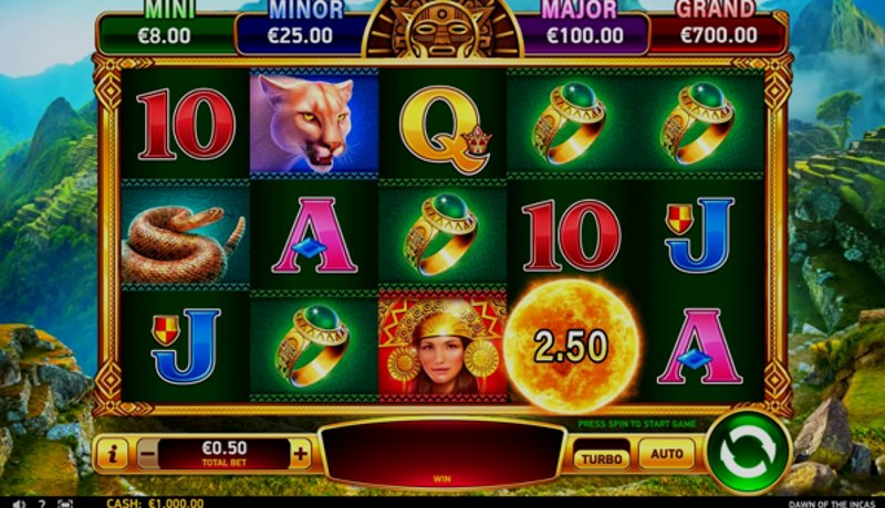 Играть Dawn Of The Incas от Rubyplay в казино 1Win