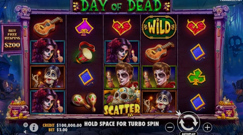 Играть Day of Dead от Pragmatic в казино 1Win