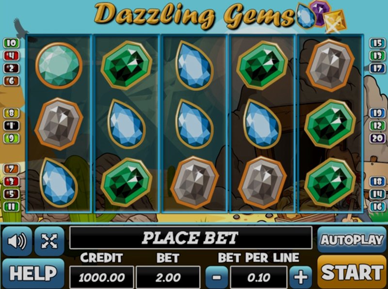 Играть Dazzling Gems от Play Pearls в казино 1Win