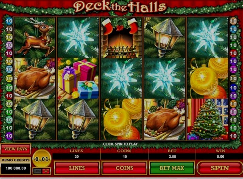 Играть Deck the Halls от Microgaming в казино 1Win