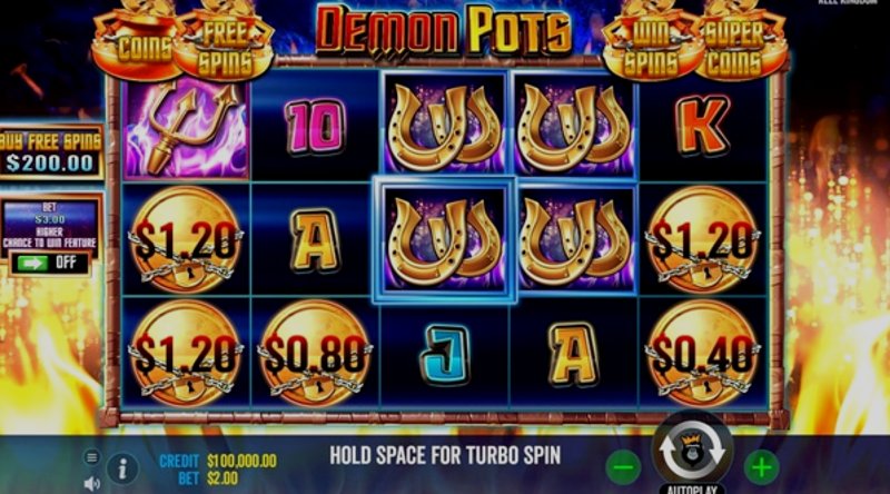 Играть Demon Pots от Pragmatic в казино 1Win