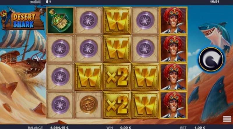 Играть Desert Shark от Fantasma в казино 1Win