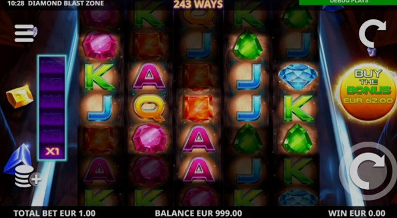 Играть Diamond Blast Zone от Leander в казино 1Win