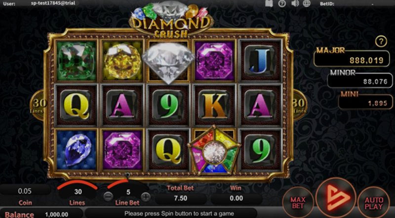 Играть Diamond Crush от Simpleplay в казино 1Win