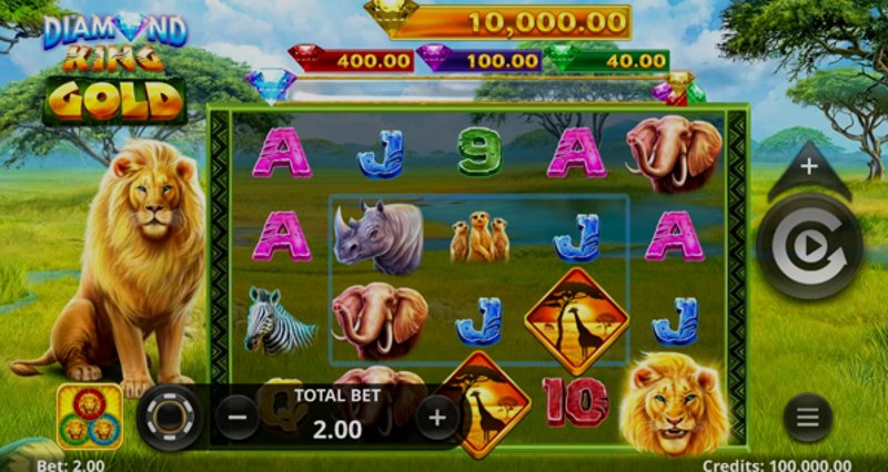 Играть Diamond King Gold от Games Global в казино 1Win