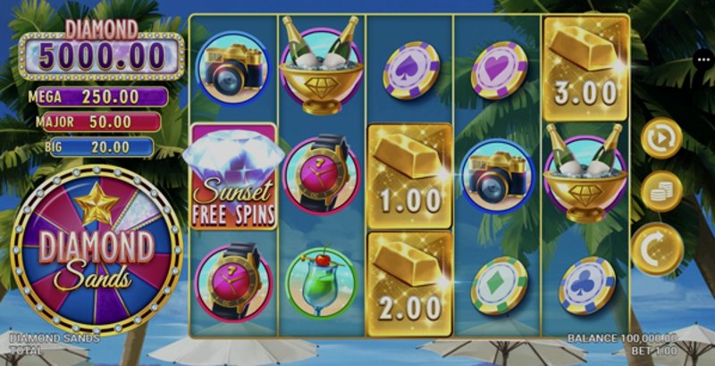 Играть Diamond Sands от Games Global в казино 1Win