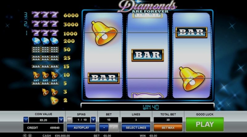 Играть Diamonds are Forever 3 Lines от Pragmatic в казино 1Win