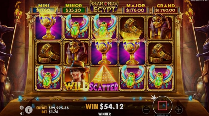 Играть Diamonds of Egypt от Pragmatic в казино 1Win