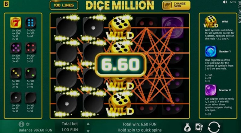 Играть Dice Million от Bgaming в казино 1Win