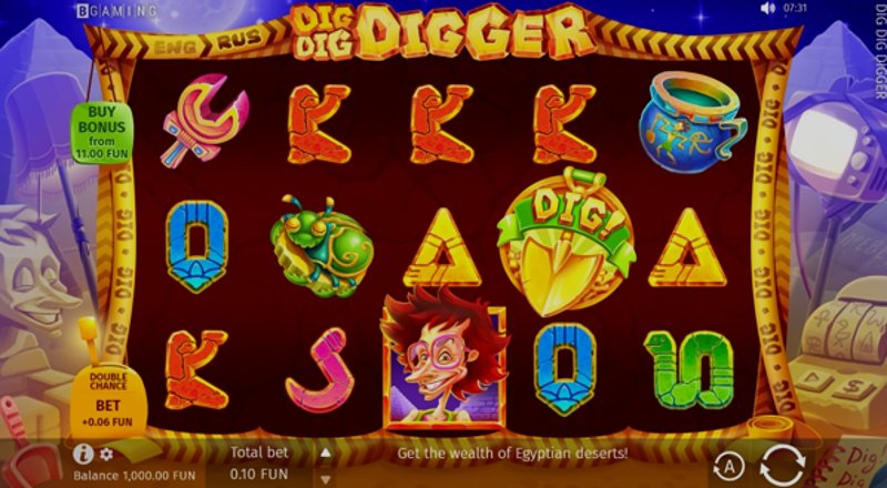 Играть Dig Dig Digger от Bgaming в казино 1Win
