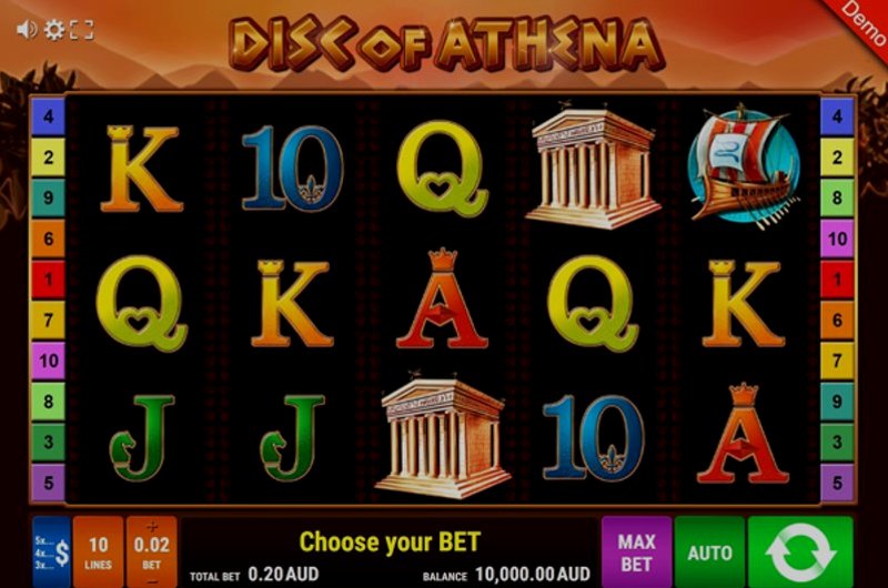 Играть Disc of Athena от Gamomat в казино 1Win