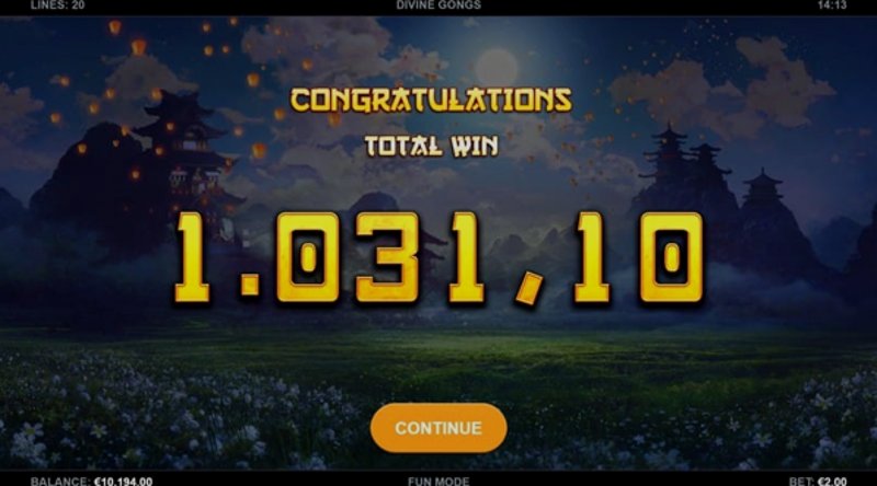 Играть Divine Gongs от Kalamba в казино 1Win