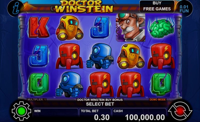 Играть Doctor Winstein от Ct Interactive в казино 1Win