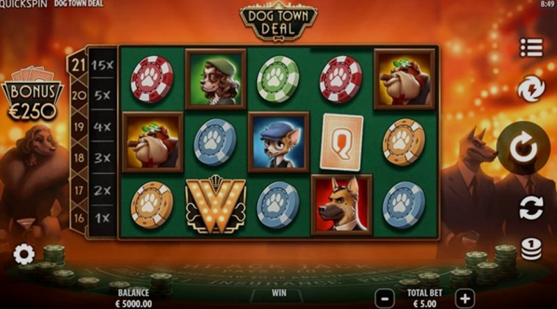 Играть Dog Town Deal от Quickspin в казино 1Win